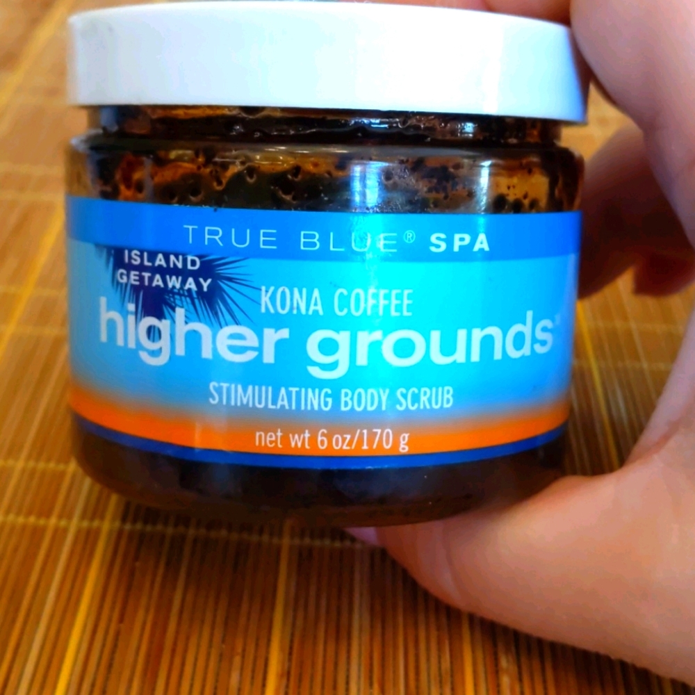 Kona coffee higher grounds stimulating body scrub